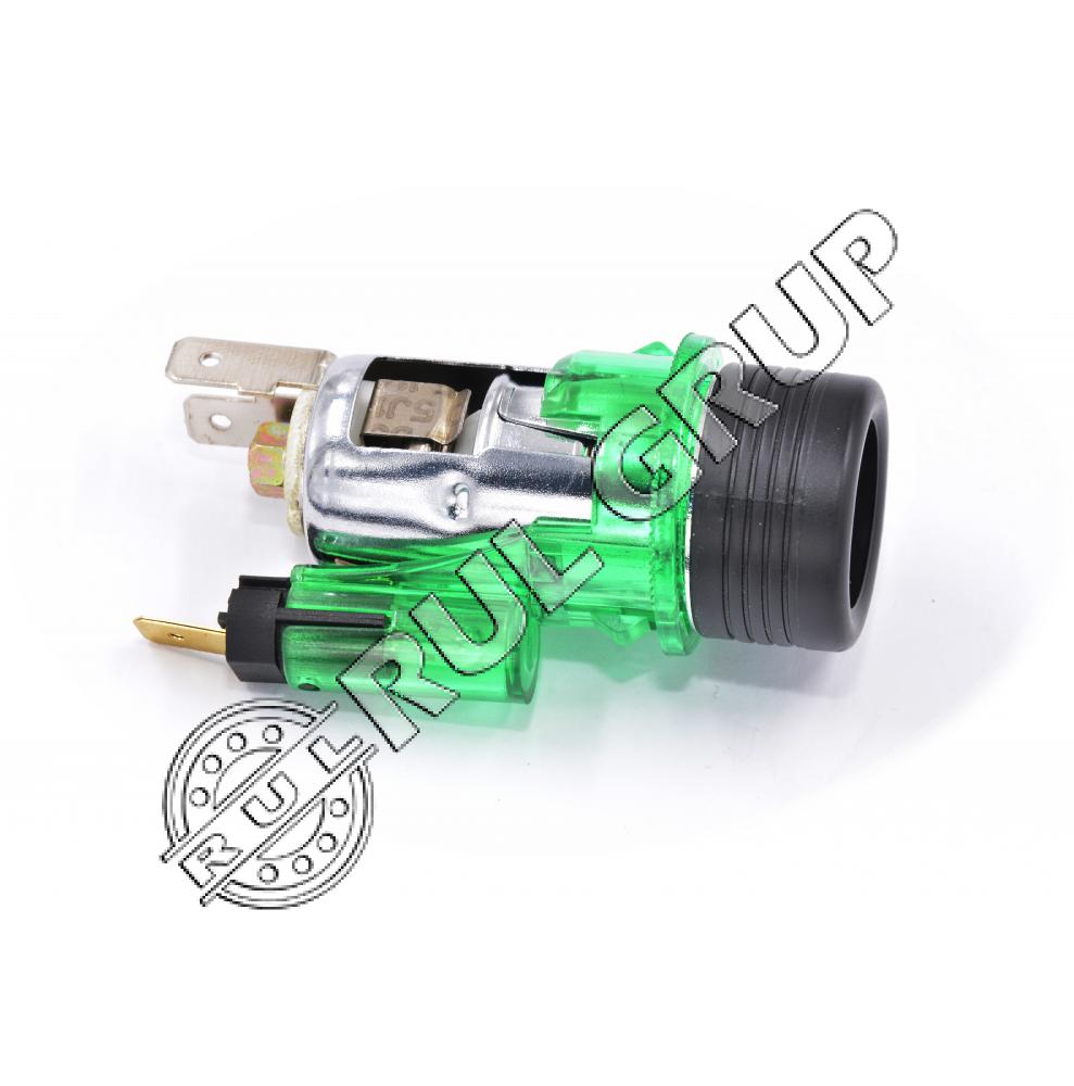 BRICHETA AUTO UNIVERSALA 12V FI28 CU LED VERDE BK92086